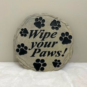 Spoontiques Wipe Your Paws Decorative Garden Stepping Stone